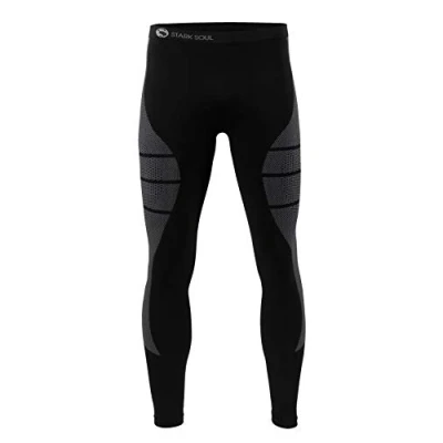 Abbildung von STARK SOUL Herren Ski Funktionswäsche, Outdoor Unterwäsche (L/XL Hose grau/schwarz)