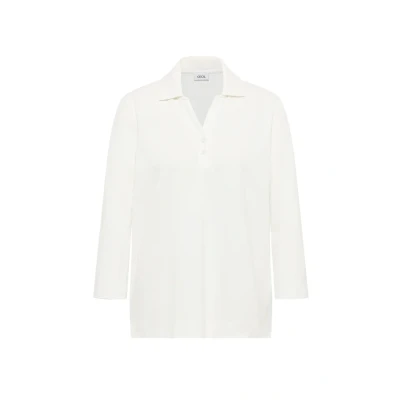 Abbildung von Cecil MIT Knopfdetail Langarmshirt, Damen, Größe: XXL, Weiß