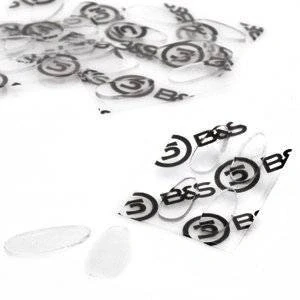 Abbildung von 2 Paar (4 Stück) Nasenpads zum Aufkleben aus Silikon 4 Größen Höhe 1,0mm (13mm)