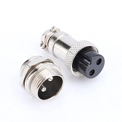 Abbildung von 1 Satz GX16 Aviation Stecksockel Schraubentyp Männlich Metallische Luftfahrt Kabelverbinder (2 Pin)
