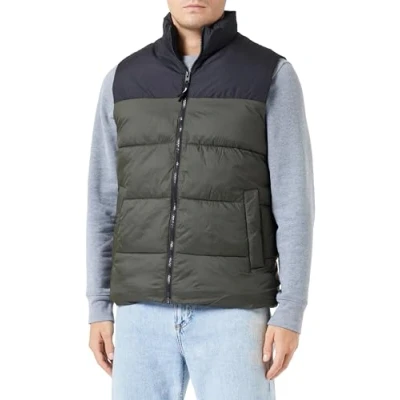 Abbildung von Jack &amp; Jones Etoby Collar SN Weste, Herren, Größe: Medium, Rosin