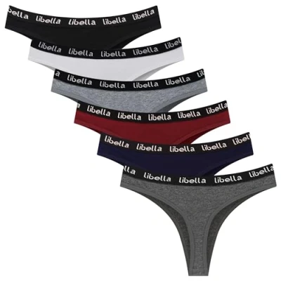 Abbildung von Libella Tanga Damen String Set Baumwoll 6er Pack 3207UN2 M