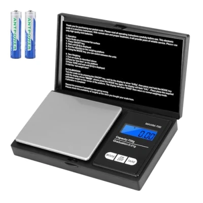 Abbildung von Oderra Digitale Küchenwaagen 700g x 0,01g, Tragbar Schmuckwaage mit LCD Display, Enthält 2 Batterien, Geeignet für Schmuck, Gold, Kaffee, Kräuter und Lebensmittel