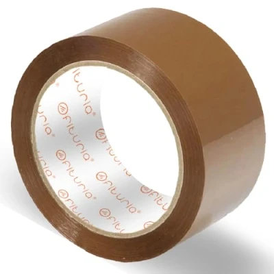 Abbildung von OFITURIA Paketklebeband, Braunes Klebeband, Packband für Umzugskartons und Sendungen, Verpackungsklebeband, Sicheres Widerstandsfähiges Paketband (38mmx66m, 1 Rollen)