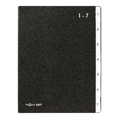 Abbildung von Pagna Pultordner Classic (Pultmappe, 7 Fächer, 1 7) schwarz, A Z