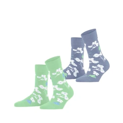 Abbildung von Esprit Spring Flowers 2PACK Socken, Damen, Größe: 39 42, Sortiment