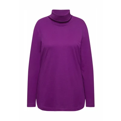 Abbildung von Ulla Popken SLIM FIT Langarmshirt, Damen, Größe: 50/52, Dark purple