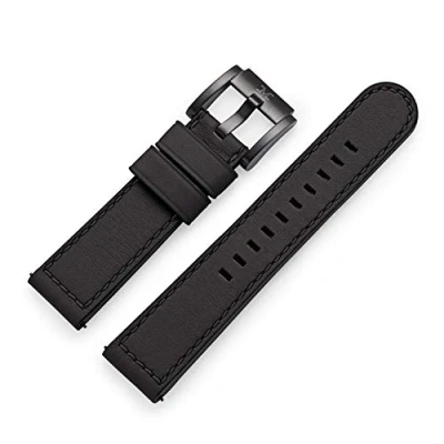 Abbildung von TW Steel Marc Coblen Armband Uhrenband Uhrenarmband Leder 22 MM Schwarz LB_BK_B