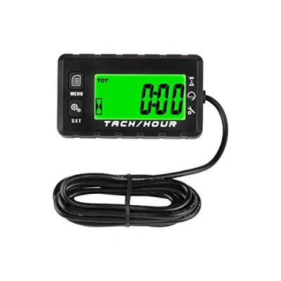 Abbildung von Runleader Digital Self Powered Betriebsstundenzähler Drehzahlmesser,Wartungserinnerung, Warnung Drehzahlerinnerung,Benutzerabschaltung,Wasserdicht,für ZTR Rasenmähergenerator Marine ATV Motor