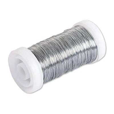 Abbildung von Rayher Blumendraht, silber, 0,35 mm ø, Spule 100 m, Material Eisen, verzinkt, nickelfrei, Basteldraht, Wickeldraht, 2425021