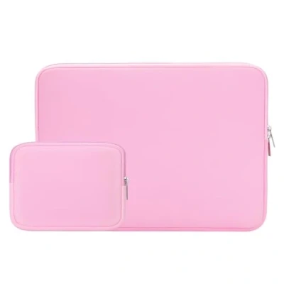 Abbildung von RAINYEAR 14 Zoll Laptop Hülle Laptophülle Schutzhülle Abdeckung Sleeve Case Laptoptasche mit Zubehör Tasche Kompatibel für Notebook Computer Tablet Chromebook(Rosa)