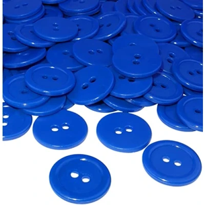 Abbildung von AERZETIX C56524 50 Nähknöpfe rund Ø20x2.2 mm mit 2 Löchern 32L L32 Farbe Saphirblau aus kunststoff Öffnungsdurchmesser kurzwaren bekleidung mode