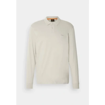 Abbildung von BOSS LONG Poloshirt, Herren, Größe: Small, Light beige