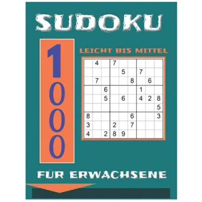 Abbildung von 1000 Sudoku für Erwachsene Leicht Bis Mittel: Buch Großformat Das große mit Sudokus Tolles Rätselbuch ... &amp; und Großeltern Senioren