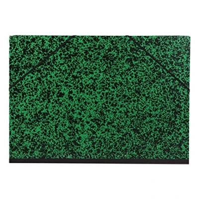 Abbildung von Clairefontaine 93245C Annonay Zeichenmappe (Gummizug, ohne Klappen, Rücken 30 mm, DIN A4+, innen: 24 x 32 cm, außen: 26 33 ideal zur Aubewahrung Ihrer Werke) grün