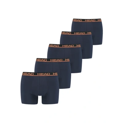 Abbildung von Head 5 PACK Basic Boxershorts, Herren, Größe: Large, Blue / orange