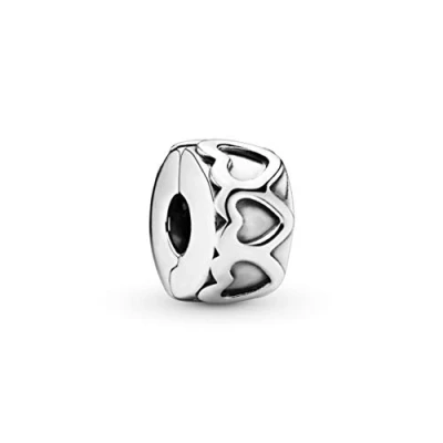 Abbildung von PANDORA Moments Gereihte Herzen Clip Sterling Silber 791978