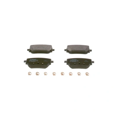 Abbildung von BOSCH 0 986 424 890 Bremsbelagsatz Low Metallic mit Anti Quietsch Blech, Montageanleitung Feder MERCEDES BENZ: A Class, B Class