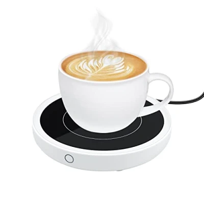 Abbildung von Mcbazel Kaffeewärmer mit 3 Temperatureinstellungen (bis zu 176F/80℃), elektrischer Tassenwärmer Touch Button &amp; Lichtanzeige beheizter Untersetzer für Zuhause/Büro