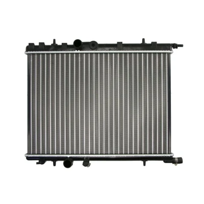 Abbildung von NRF Economy Class 53424A Kühler, Motorkühlung Aluminium 563 380 23 mit Bohrung für Sensor Kühlrippen mechanisch gefügt PEUGEOT: 206 Hatchback kfzteile