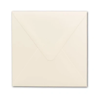 Abbildung von Briefumschläge Quadratisch 15 x cm Creme Weiß 150 Stück Für ganz besondere Anlässe 120 g/m² Nassklebung