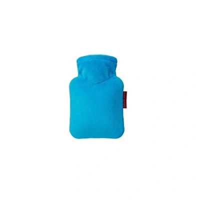 Abbildung von Hugo Frosch Mini Wärmflasche 0,2 l mit Veloursbezug Wasserblau