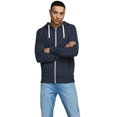 Abbildung von JACK &amp; JONES Herren Jjeholmen Zip Hood Noos Sweatjacke, Navy Blazer, S EU