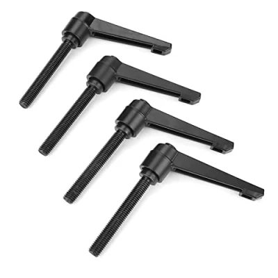 Abbildung von Garosa 4 teiliger Klemmhebelgriff, Metall Maschinenknöpfe Verstellbarer Klemmhebel M10 Außengewinde Befestigungsgriff(80MM)
