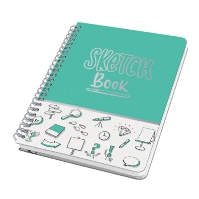 Abbildung von Sigel JN698 Spiral Notizbuch Sketch Book Bullet Journal Jolie, Dot Lineatur, dickes 120 g Papier, ca. A5, Hardcover, Seiten, mint, vegan, aus nachhaltigem Papier