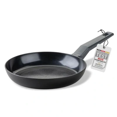 Abbildung von Fackelmann Pfanne 24cm Statement Keramik beschichtete Recyceltes Aluminium mit Antihaft Beschichtung, Wabenbodenstruktur Für alle Herdarten inklusive Induktion, PFAS frei