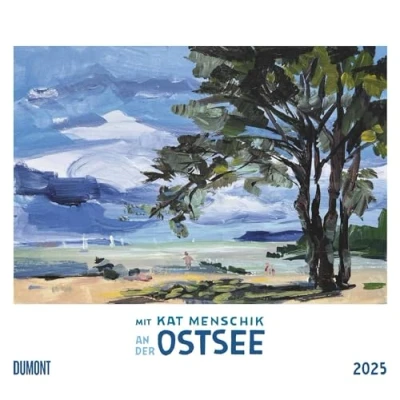 Abbildung von DUMONT mit Kat Menschik an der Ostsee 2025 Wandkalender, 38x35,5cm, Kunstkalender luftig leichter Freiluftmalerei von Menschik, Landschaftsbilder, entstanden und auf Hiddensee