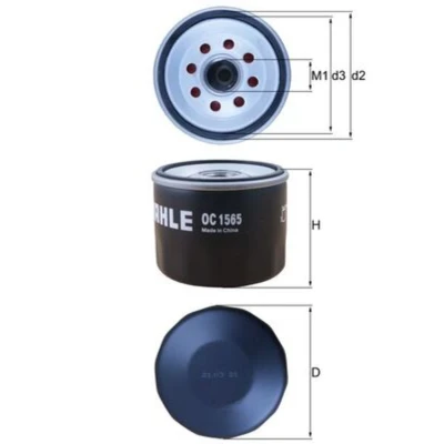 Abbildung von MAHLE ORIGINAL OC 1565 Ölfilter mit einem Rücklaufsperrventil Anschraubfilter FORD: Focus Mk4 Saloon, Hatchback, Galaxy Mk3 MPV