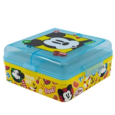 Abbildung von Stor BROTDOSE MIT MEHREREN FÄCHERN CUADRADA MICKEY MOUSE FUN TASTIC