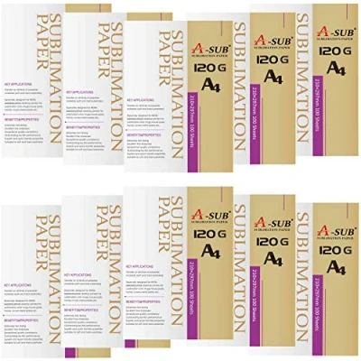 Abbildung von A SUB Sublimationspapier A4, 210x297 mm, 1000 Blatt, 120 g/m², kompatibel mit EPSON, SAWGRASS, RICOH, BROTHER Sublimationsdruckern