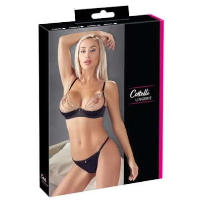 Abbildung von Hebe plus String mit goldfarbenen Strassketten