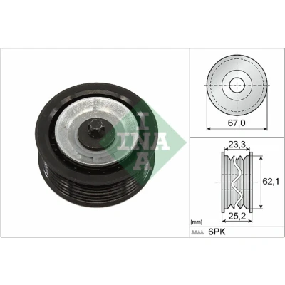 Abbildung von INA 532 0619 10 Umlenkrolle ALFA ROMEO: Giulietta Hatchback, Giulia Saloon, FIAT: Ducato III Van, JEEP: Renegade Off Road