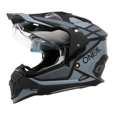 Abbildung von O&#039;NEAL Motorradhelm Enduro Motorrad Ventilationsöffnungen für maximalen Luftstrom &amp; Kühlung, integrierte Sonnenblende Sierra Helmet R V.24 Erwachsene Schwarz Grau Größe M