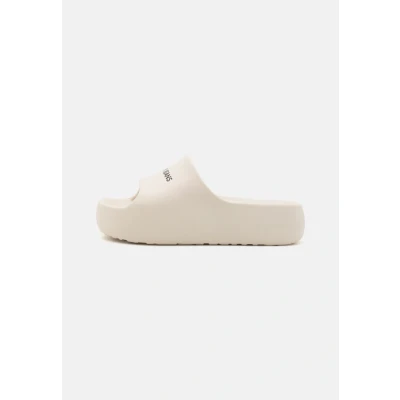 Abbildung von Tommy Jeans Flatform POOL Slide Pantolette flach, Damen, Größe: 41 42, Newsprint Schuhe