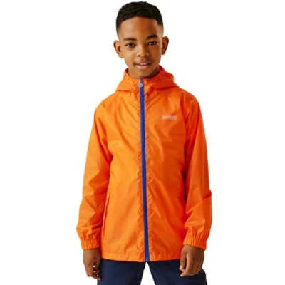 Abbildung von Regatta Unisex Kinder Kids Pack It III Waterproof Shell Jacket Regenjacke, Persimmon,