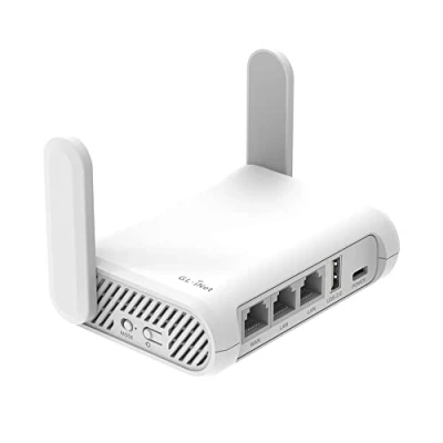 Abbildung von GL SFT1200 (Opal) Sicherer WLAN Router für unterwegs AC1200 Dualband Gigabit Wireless Internet IPv6 USB 2.0 MU MIMO 128 MB Arbeitsspeicher Repeater Brücke Access Point Modus