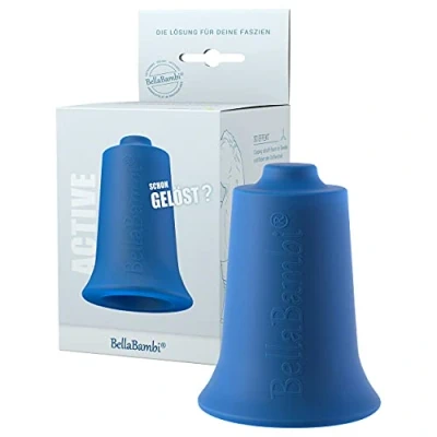 Abbildung von BellaBambi® Maxi solo Schröpfglas perfekter Faszien &amp; Triggerpunkt Cup für größere Körperregionen bei Verspannung von Rücken Oberschenkel Made in Germany Intensität Active Signalblau