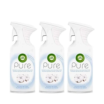 Abbildung von Airwick Lufterfrischer für Haus, Aerosol, Pure Douceur de Coton 250 ml, 3 Stück
