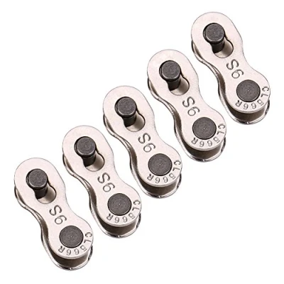 Abbildung von 5 Paar Schnellspanner für Fahrradkette, schnell wiederverwendbar, Mountainbikes, Kettenverbinder aus Metall, 8/7/6, 9, 10 Gänge