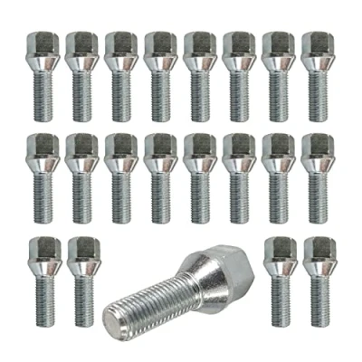 Abbildung von 20 Radschrauben Radbolzen M12 x 1,25 28mm Kegelbund 60 kompatibel mit Peugeot 1007, 106, 2008, 205, 207, 208, 3008, 305, 306, 307, 308, 309, 405, 406, 5008, Partner, 407, 508, 605, 607
