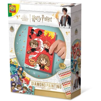 Abbildung von SES Creative 09342 Harry Potter Diamond Painting für Kinder, inklusive 180 Diamant Punkt Aufklebern und 5 Mosaikkarten