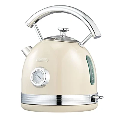 Abbildung von Wiltal Wasserkocher Retro, Edelstahl Design aus Elektrischer, Toaster set 2200 W, 1,8 Liter, Ideal für Tee, Kaffee, Babynahrung, BPA frei…