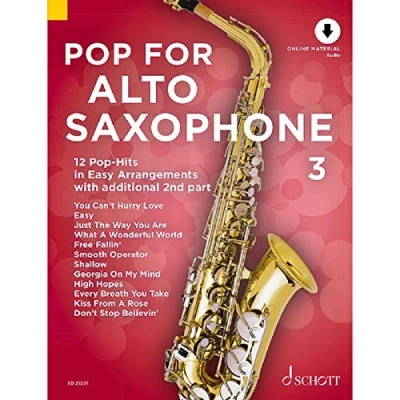 Abbildung von Pop for Saxophone 3: 12 Hits in Easy Arrangements zusätzlich mit 2. Stimme. Band 3. 1 2 Alt Saxophone. (Pop Alto Saxophone, 3)