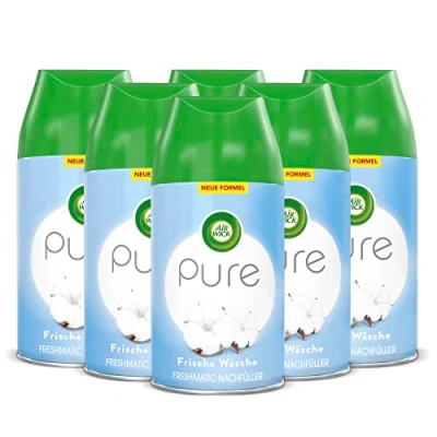 Abbildung von Air Wick Freshmatic Max Raumspray PURE Nachfüller für den Duft: Frische Wäsche 6 x 250 ml