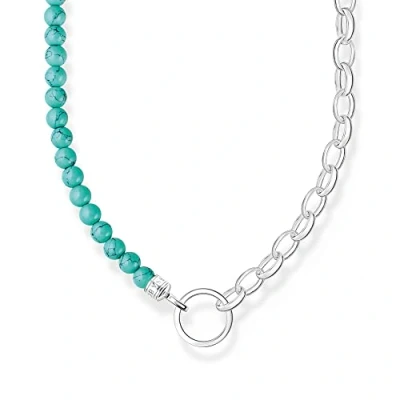 Abbildung von THOMAS SABO Kette mit blauen Perlen 925 Sterling Silber KE2188 404 17 L45V