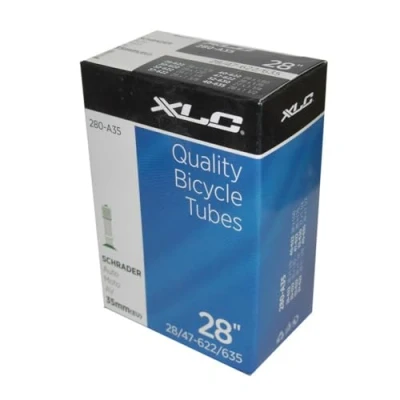 Abbildung von XLC Unisex Erwachsene Fahrradschlauch 27/28 x 1 1/8 1.75 28/47 622/635 AV 35 VT A28, Schwarz, One Size